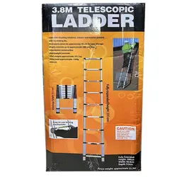 نردبان تلسکوپی 3.8 متر لیدر آلومینیوم 13 پله Ladder 3.8M
