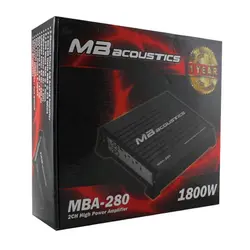 آمپلی‌ فایر خودرو ام‌ بی آکوستیکس 1800 وات 2 کانال MB Acoustics MBA-280