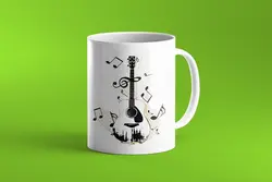 ماگ با طرح گیتار اکوستیک