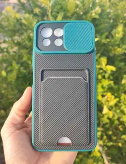کاور کشویی شیائومی Mi 11 Lite  مدل کربنی (جا کارتی دار)