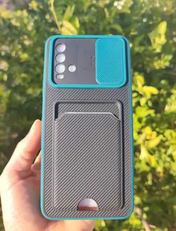 کاور کشویی شیائومی REDMi 9t مدل کربنی (جا کارتی دار)