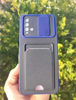 کاور کشویی شیائومی REDMi 9t مدل کربنی (جا کارتی دار)