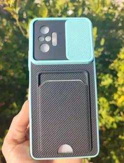 کاور کشویی شیائومی Redmi Note 10 Pro/ Redmi Note 10 Pro Max مدل کربنی (جا کارتی دار)