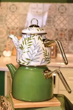 کتری قوری لعابی کد ۰۱