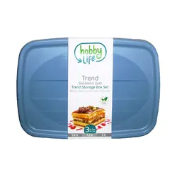 ظرف نگهدارنده هوبی لایف کد 1011 مدل Trend مجموعه 3 عددی