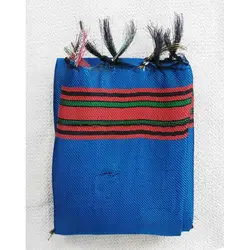 دستمال یزدی ابریشمی بزرگ طرح ساده آبی