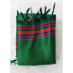 دستمال یزدی ابریشمی سایز بزرگ طرح ساده سبز