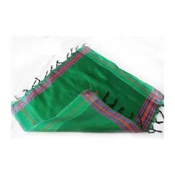 دستمال یزدی ابریشمی سایز بزرگ طرح ساده سبز