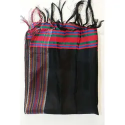 دستمال یزدی ابریشمی مشکی کوچک