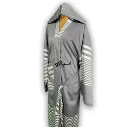 حوله تن پوش نخی رنگ طوسی رامش سایز L کد 391