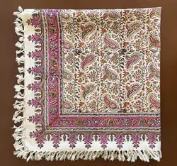 سفره قلمکار سنتی 100*100 سانتی متر مدل صادراتی کد 004