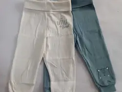 بلوز آستین دار نخی نوزادی و پک دو عددی شلوار نخی کمر پهن