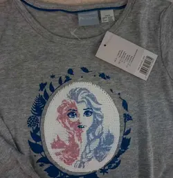 بلوز دخترانه پولک برگردان