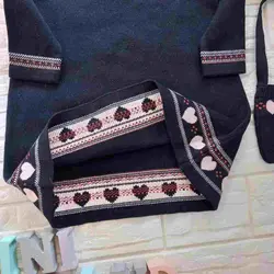 پیراهن بافت قلبی دخترانه لوپیلو همراه با کیف