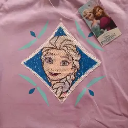 تیشرت آستین کوتاه دخترانه پولک برگردان