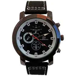 ساعت مچی مردانه بندجیر ارسال رایگان قاب مشکی تاریخ شمار طرح سه موتور