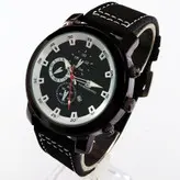 ساعت مچی مردانه بندجیر ارسال رایگان قاب مشکی تاریخ شمار طرح سه موتور