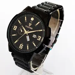 ساعت مچی بندفلزی مردانه ساعت مشکی ضدآب ارسال رایگان دوتاریخه تاریخ شمار