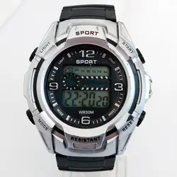 ساعت مچی اسپرت پسرانه نقره ای مشکی ورزشی‌ sport،جی شاک،خرید ارزان،کادویی،ضدآب،کرنومتر گالری جوان،ساعت عمده کد 4