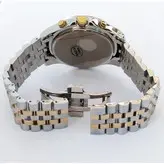 ELEGANCE الگانس ارسال رایگان بند فلزی مردانه ساعت طلایی کرنوگراف سه موتور فعال تاریخ شمار ضدآب کد 5