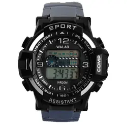 ساعت پسرانه دیجیتالی مشکی طوسی خاص کادو تولد چراغ دار کرنومتر دار تایمرG-SHOCK اسپرت ارسال رایگان