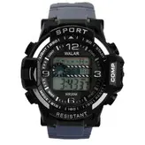 ساعت پسرانه دیجیتالی مشکی طوسی خاص کادو تولد چراغ دار کرنومتر دار تایمرG-SHOCK اسپرت ارسال رایگان