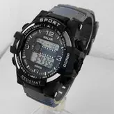 ساعت پسرانه دیجیتالی مشکی طوسی خاص کادو تولد چراغ دار کرنومتر دار تایمرG-SHOCK اسپرت ارسال رایگان