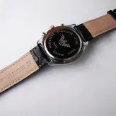 کادو تولد ساعت بند چرمی مردانه مشکی رزگلد امپریوآرمانی سه موتور فعال تاریخ شمار کرنوگراف ارسال رایگان