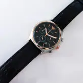 کادو تولد ساعت بند چرمی مردانه مشکی رزگلد امپریوآرمانی سه موتور فعال تاریخ شمار کرنوگراف ارسال رایگان