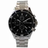 بندفلزی مردانه سه موتوره فعال نقره ای صفحه مشکی رنگ ثابت فروش ویژه تاریخ شمار اسپرت و شیک