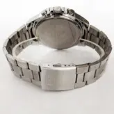 بندفلزی مردانه سه موتوره فعال نقره ای صفحه مشکی رنگ ثابت فروش ویژه تاریخ شمار اسپرت و شیک