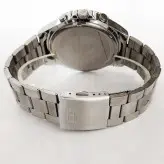 بندفلزی مردانه سه موتوره فعال نقره ای صفحه مشکی رنگ ثابت فروش ویژه تاریخ شمار اسپرت و شیک