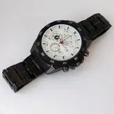 ساعت والار walar مردانه بندفلزی مشکی طرح سه موتور تاریخ شمار ارسال رایگان جعبه کادویی کادو خاص رنگ ثابت