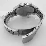 ساعت بندفلزی مردانه ارسال رایگان نقره ای مشکی تاریخ شمار عقربه ای اسپرت کادوی خاص ساعت نقره ای