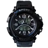 ارسال رایگان WALAR ساعت مشکی اسپرت ضد ضربه چراغ دار کرنومتر والار Sport ضدآب کادوی تولد هدیه خاص فروش عمده