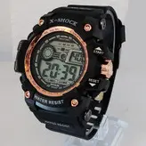 ساعت پسرانه جی شاک دیجیتال مشکی رزگلد ضدآب چراغدار کرنومتر اسپرت X-SHOCKورزشیSPORT