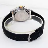 ساعت مردانه رولکس بندچرمی مشکی طلایی نقره ای ضدآب ارسال رایگان تاریخ شمار ذره بینی طرح رولکس