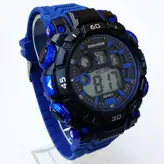 ساعت اسپرت ارسال SPORT آبی مشکی رایگان ساعت امپاور ساعت مچی دیجیتال مردانه ضدآب کرنومتر دار چراغدار تایمر EMPOWER