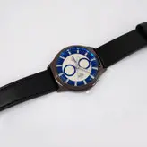 ساعت مردانه بندچرمی ضدآب تاریخ شمار ساعت مشکی دودی کیفیت بالا ارسال رایگان