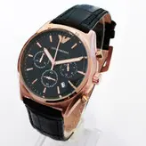 کادو روزمرد ساعت بند چرمی مردانه امپریوآرمانی سه موتور فعال تاریخ شمار کرنوگراف ارسال رایگان