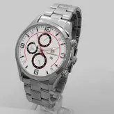 ساعت بندفلزی مردانه ضدآب ارسال رایگان نقره ای سفید تاریخ شمار عقربه ای اسپرت  کادوی خاص ساعت نقره ای