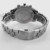 ساعت بندفلزی مردانه ضدآب ارسال رایگان نقره ای سفید تاریخ شمار عقربه ای اسپرت  کادوی خاص ساعت نقره ای