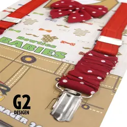 ست ساسبند با پاپیون نوزادی دخترانه (1 تا 4 سال) CHR مدل پیراهنی