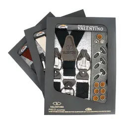 کیت ساس بند مردانه(دکمه‌ای و کلیپس) مدل والنتینو کش نقش برجسته