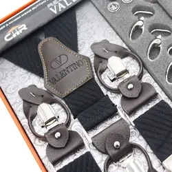 کیت ساس بند مردانه(دکمه‌ای و کلیپس) مدل والنتینو کش نقش برجسته