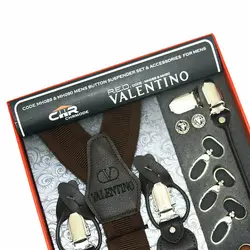 کیت ساس بند مردانه(دکمه‌ای و کلیپس) مدل والنتینو کش نقش برجسته