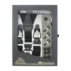 کیت ساس بند مردانه(دکمه‌ای و کلیپس) مدل والنتینو کش ساده