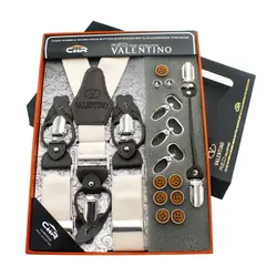 کیت ساس بند مردانه(دکمه‌ای و کلیپس) مدل والنتینو کش ساده