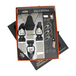 کیت ساس بند مردانه(دکمه‌ای و کلیپس) مدل والنتینو کش ساده