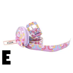 کمربند دخترانه گلدار سی اچ آر مدل کیف دار سایز ۷ تا ۱۵ سال